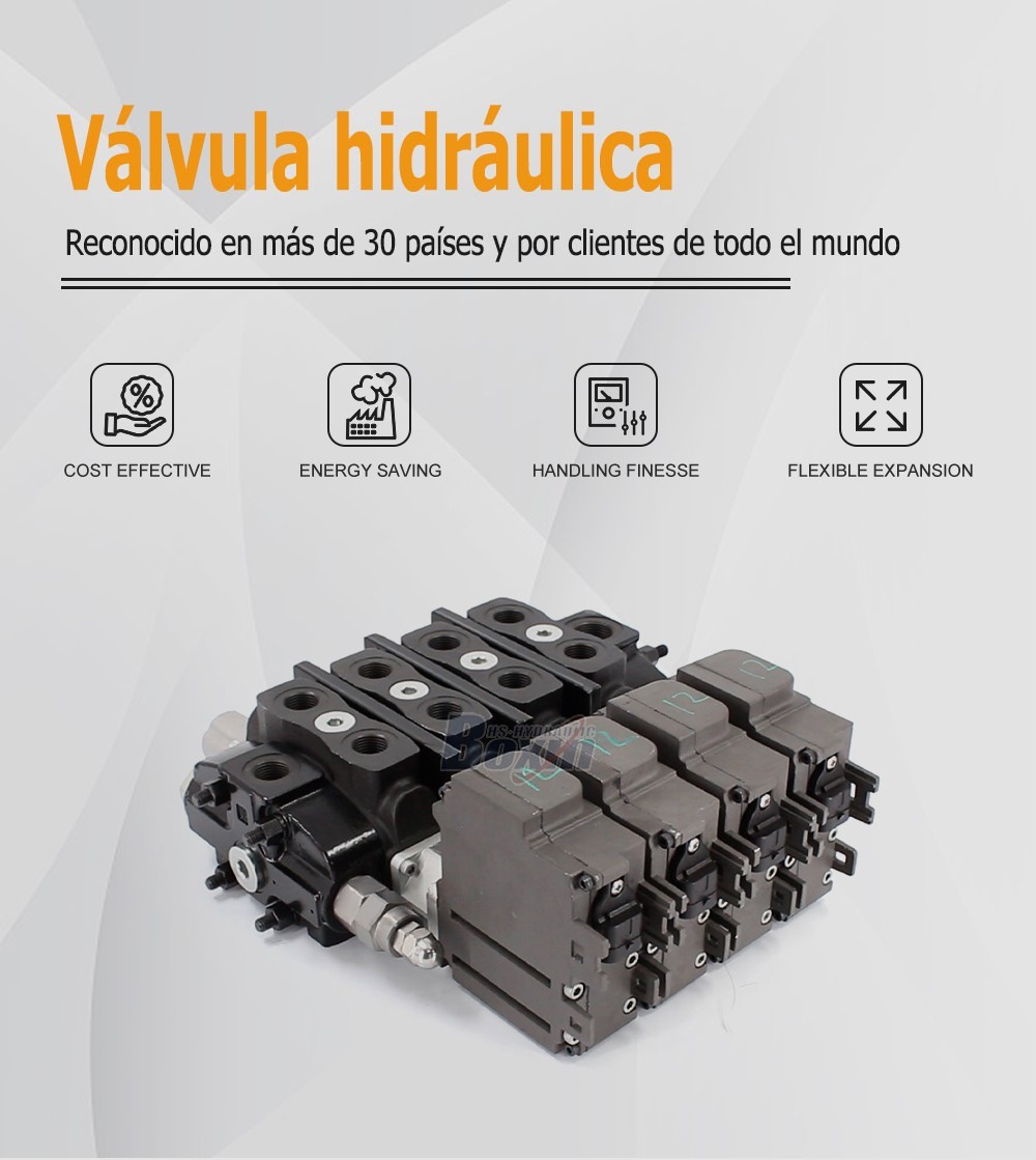 Reliable SD8EMA-4OT 4 Spool Sectional Directional Valve for Heavy Machinery